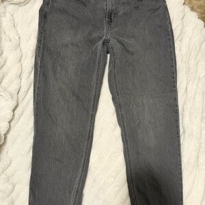 Old Navy Women's Straight Leg Jeans in Charcoal